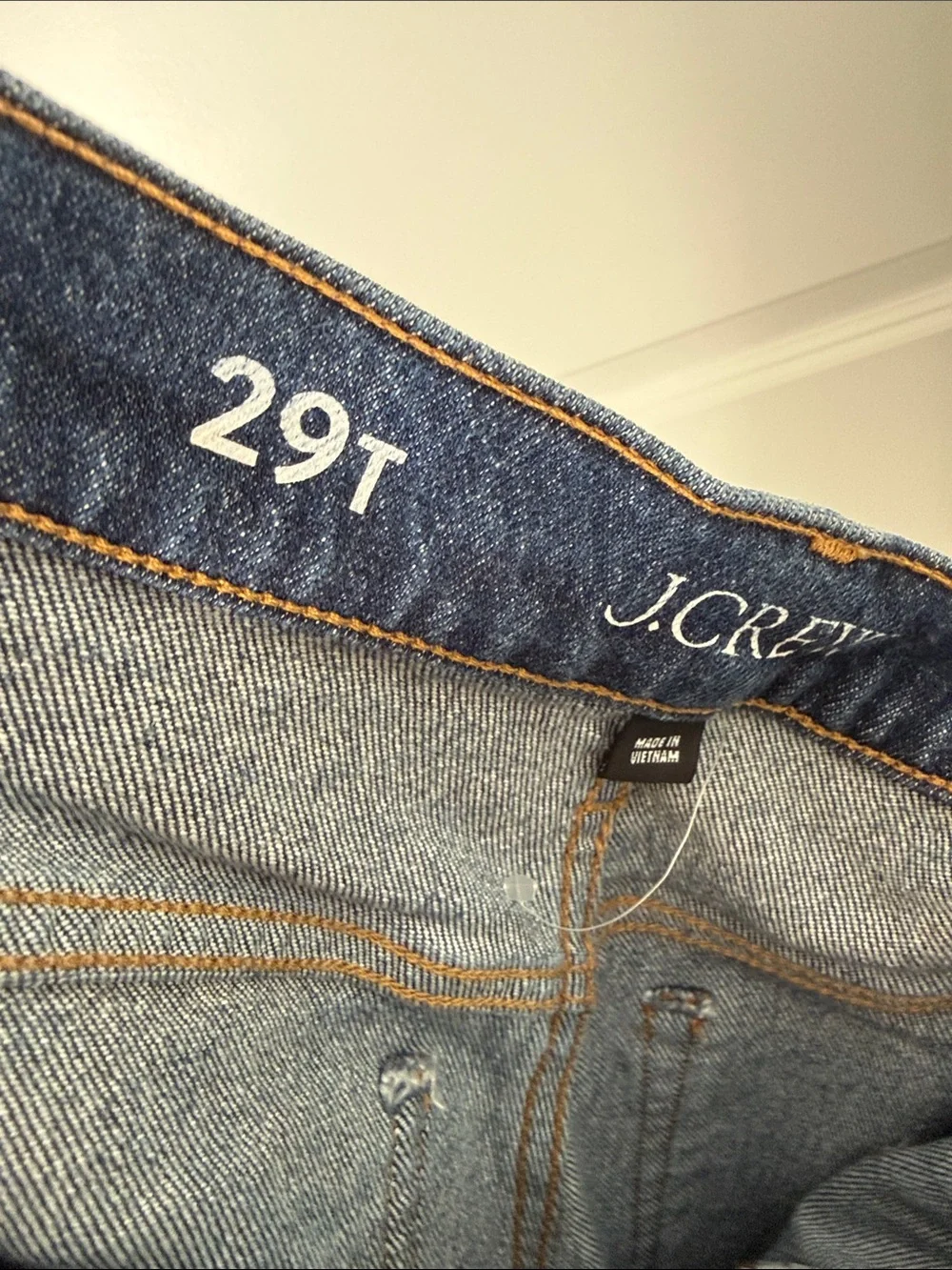 NWOT J. Crew Denim Trouser Jeans Fiorellas Wash High Waist Wide Leg 29 Tall 29T